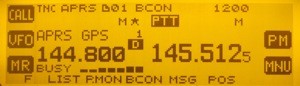 Display Kenwood TM-D700 mit APRS