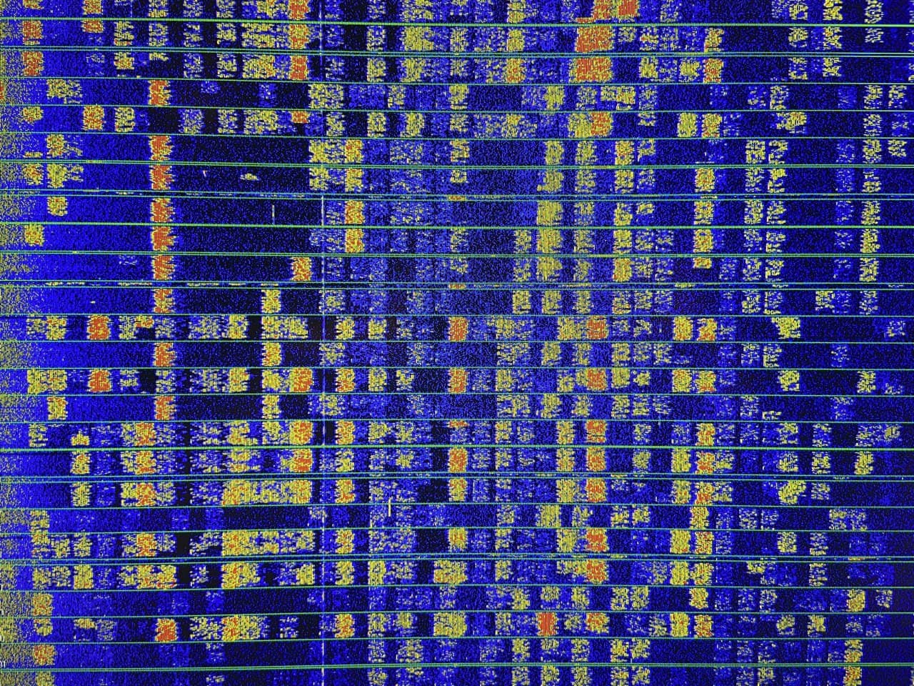 FT8 Wasserfall-Diagramm