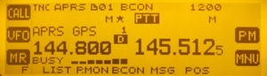 Display Kenwood TM-D700 mit APRS